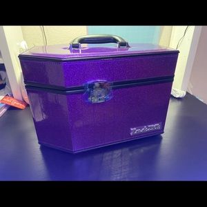 LuxDeVille Purple Coffin Train/Make-up Case